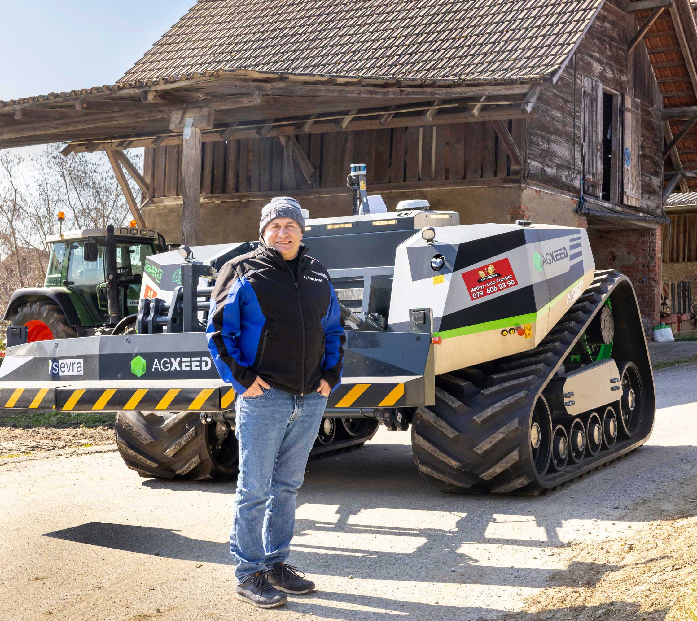 Beat Mathys e il robot autonomo.